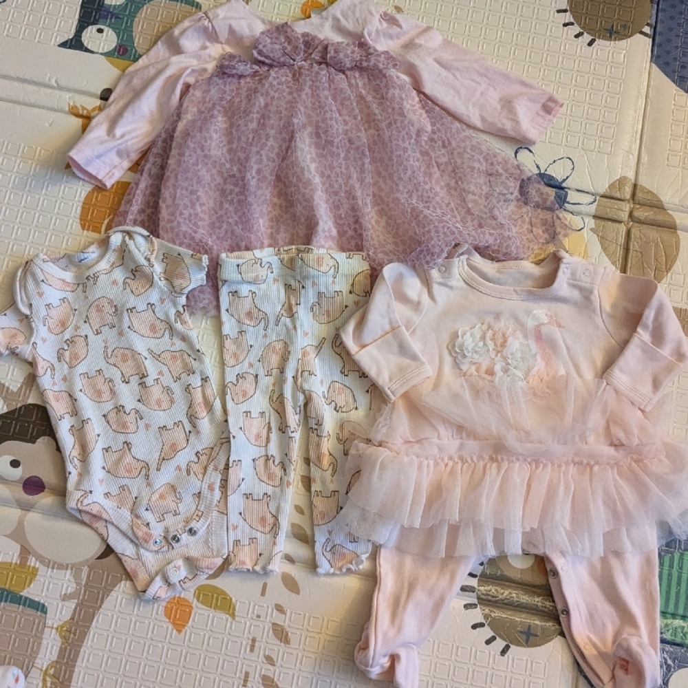 Adorable Pink Baby One Pieces Set